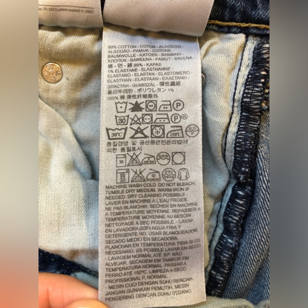 Levi's 18191 Men's Jeans 30 Blue Slim Straight Stretch Denim 27.5" Inseam - Picture 11 of 16